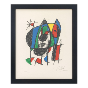Joan Miro "Lithograph V" Lithograph, 1975