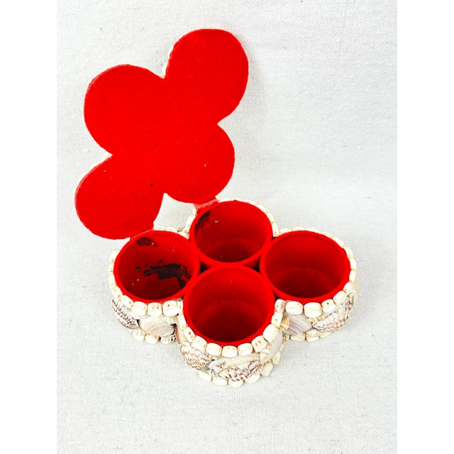 White Vintage Seashell Jewelry Box For Sale - Image 8 of 9