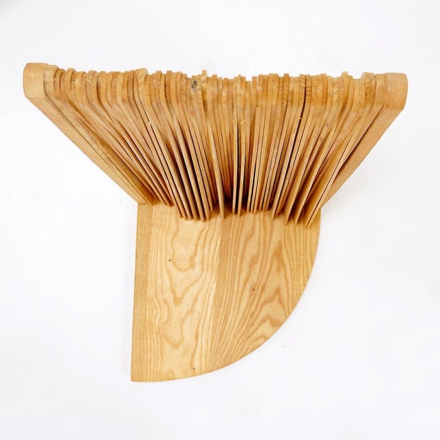 Modern Fan-Shaped Pine Screen, France, 1970s For Sale - Image 6 of 16
