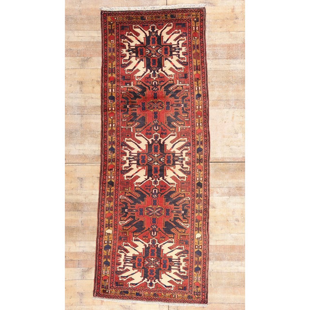 Vintage Persian Heriz Rug Runner, 03'11 X 10'04 For Sale - Image 10 of 10