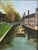 Oil painting on canvas laid down on board of three women dancing on a barge while being tugged along the River Cam by a...