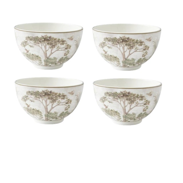 Spode Kit Kemp Tall Trees Rice Bowl 6", Set of 4 For Sale