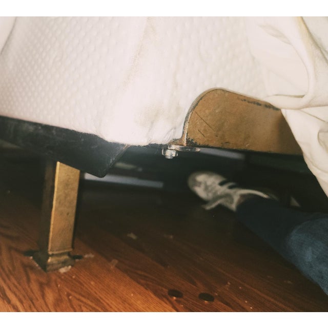 Last Call! 1980s Architectural Gilt Metal Double Bed – Heavy-Duty Designer Statement Frame For Sale - Image 12 of 13