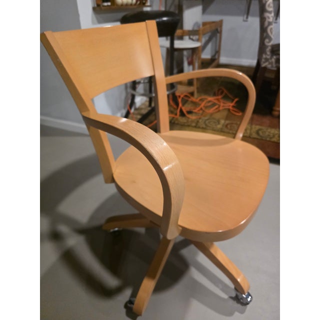 1960s Bentwood Swivel Office Chair by Antonio Calligaris For Sale - Image 5 of 8