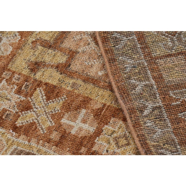 Textile Rug & Kilim’s Oushak Style Rug in Beige-Brown With Geometric Patterns For Sale - Image 7 of 7