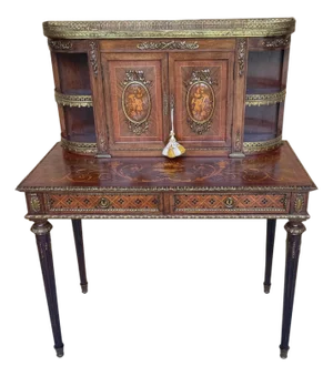 French Louis XVI Style Marquetry Writing Desk/ Bonheur du Jour