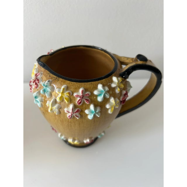 Vintage Italian Fratelli Fanciullacci Elbee Ceramic Creamer & Sugar For Sale - Image 10 of 10