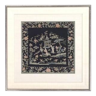 Mid 19th Century Framed Chinese Antique Textile Qing Dynasty Provenance For Sale