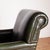 Large Pair of 20th Century Armchairs in olive green leather. Wonderful appearance. Smaller than a typical wingback chair....