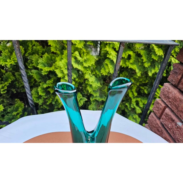 Vintage Double Glass Vase in Murano, 1970s For Sale - Image 4 of 6