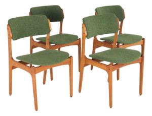 Model 49 Bur Chairs by Erik Buch for O.D. Møbler, Set of 4