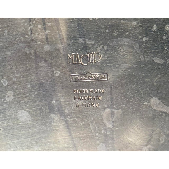 Silver Mid 20th Century Macer Italian Silver Lavorato a Mano Fish Seafood Platter For Sale - Image 8 of 8