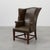 Mid-Century Modern Wing Back Chair in Green Leather, 1980s For Sale - Image 15 of 15