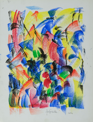 Françoise Galle, The Storm, Pastel Drawing