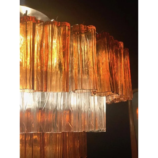 Amber and Ice Color Murano Glass Chandeliers or Flush Mounts, 1970, Set of 2 For Sale - Image 15 of 18