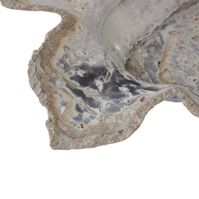 This onyx vessel, hand carved with a live edge, offers a bold and unique mineral color combination in this majestic...