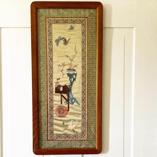 Textile Late 19th Century Asian Silk Panel For Sale - Image 7 of 7