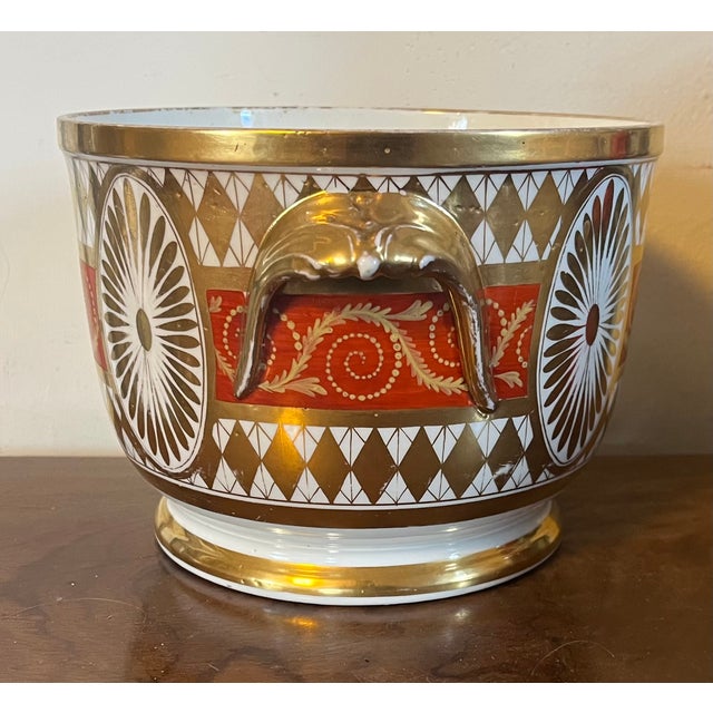 Early 19th Century Antique Early 19th Century English George III Coalport Porcelain Neoclassical Cachepot Jardiniere, Circa 1810 For Sale - Image 5 of 12