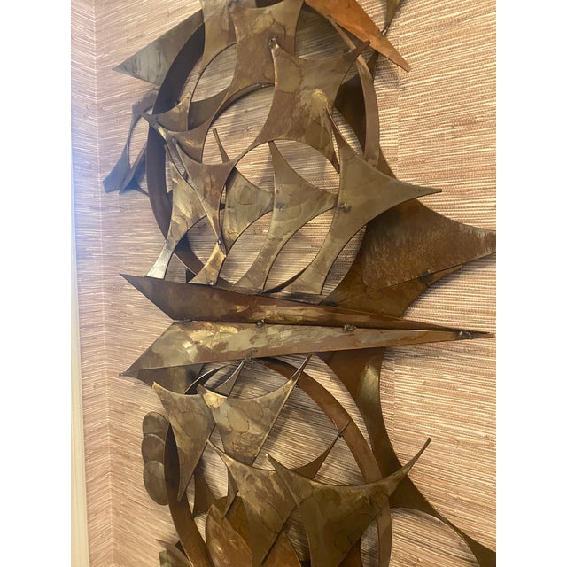 Mid-Century XL Brutalist Wall Sculpture For Sale - Image 9 of 13