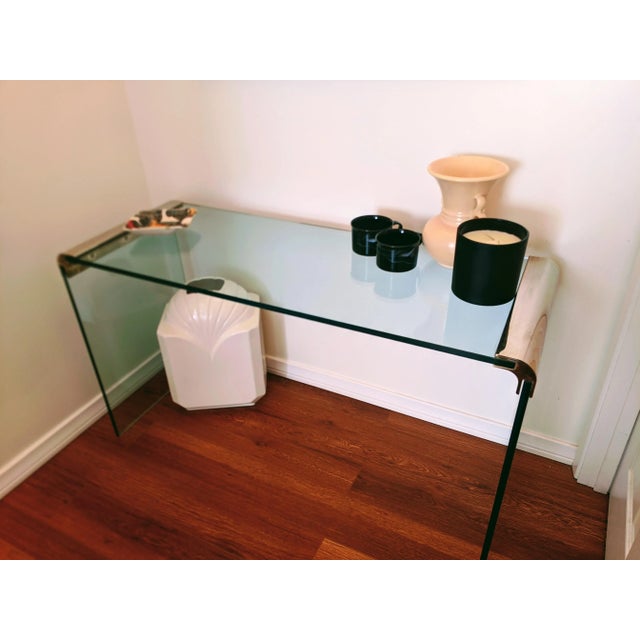 Leon Rosen for Pace Waterfall Console Table For Sale In Los Angeles - Image 6 of 7