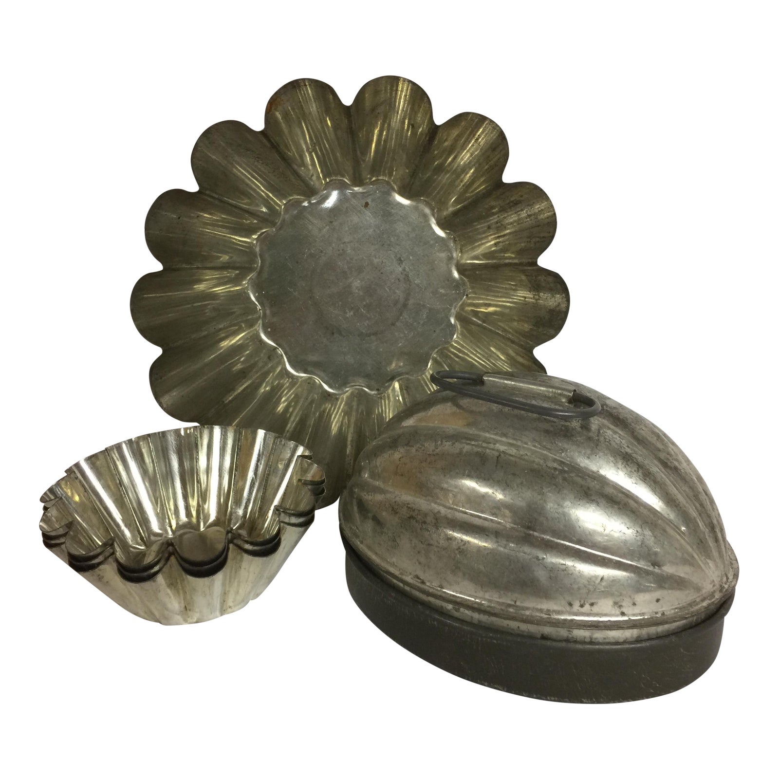 French Fluted Pudding Pans Set 5 Chairish