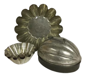 French Fluted Pudding Pans Set - 5