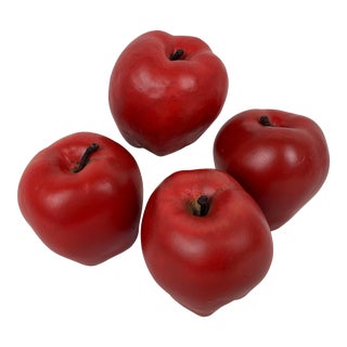 Set of Four Faux Red Delicious Apples For Sale