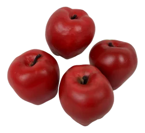 Set of Four Faux Red Delicious Apples
