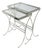 Chrome and Glass Nesting End Side Tables, Midcentury Modern, Mid-20th Century For Sale