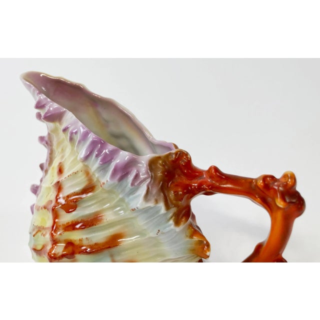 Ceramic Antique Royal Beyreuth Porcelain Spikey Shell Creamer Dish For Sale - Image 7 of 7