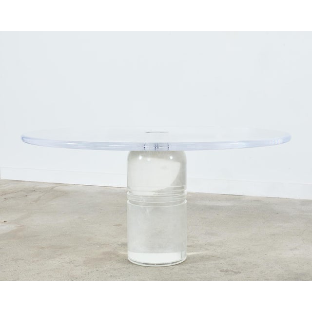 Mid-Century Modern Charles Hollis Jones Le Dome Lucite Dining Table For Sale - Image 3 of 12