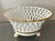 Antique 19th Century French Empire Paris Porcelain Gold & White Basket or Corbeille With Lion Paw Feet For Sale - Image 9 of 13