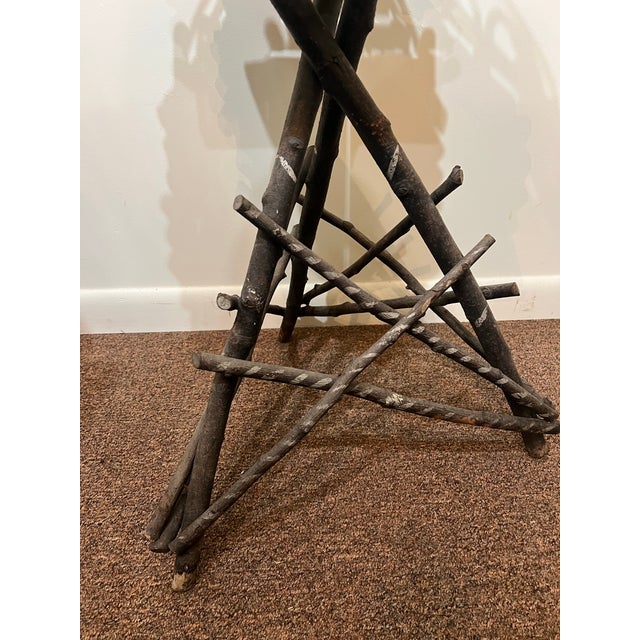 Early 20th Century Adirondack Bentwood Early American Wood With Accent Painted Planter For Sale - Image 6 of 6