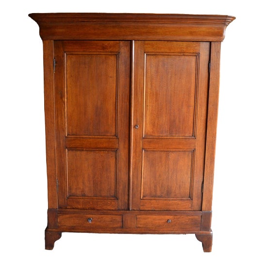 Antique Louis Philippe Oak Cabinet For Sale