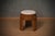 1990s Art Deco Round Ottoman in Ash and White Boucle, 1990 For Sale - Image 5 of 10