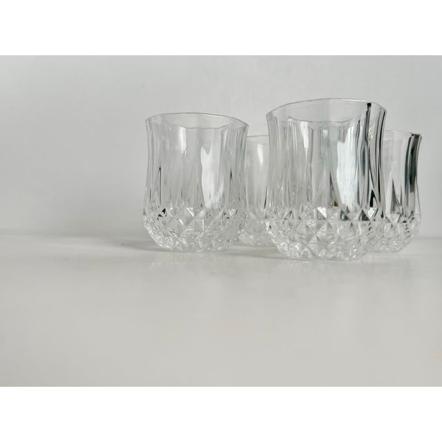 Glass Late 20th Century French Faceted Crystal Liqueur Glasses - Set of Four For Sale - Image 7 of 9