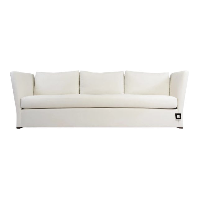 Le Jeune Upholstery Jones Angled Arm Sofa Showroom Model For Sale