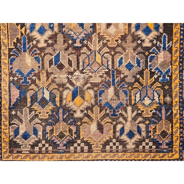Tribal Antique Baluch Tribal Area Rug, Handwoven Wool, Allover Geometric Pattern For Sale - Image 3 of 18