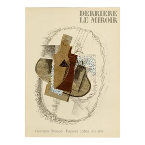 "Papiers Colles I" Vintage Georges Braque Lithograph C. 1963