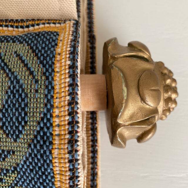 Gobly's French Tapestry in Classic Woodpecker Design by William Morris With Hanging Rod For Sale - Image 9 of 12