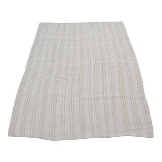 1950s Neutral Handmade Flatweave Kilim For Sale