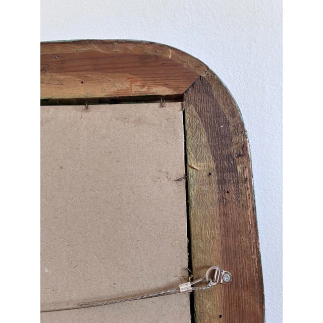 Antique French Louis Philippe Mirror – Green and Gold, Late 19th Century For Sale - Image 6 of 9