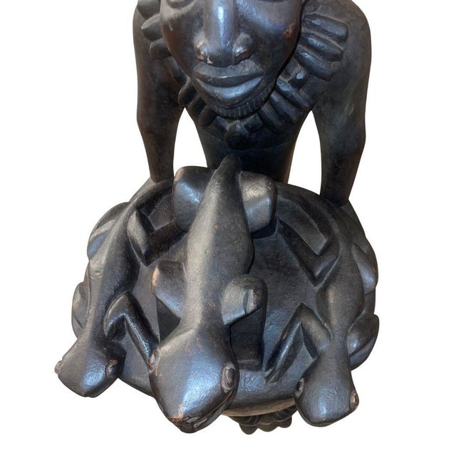 Mid 20th Century Monumental Yoruba Figural Ritual Vessel, Nigeria, Mid-20th Century For Sale - Image 5 of 7