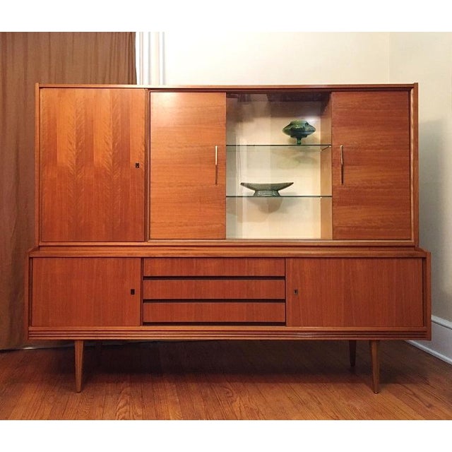 Mid-Century Nussbaum Teak China Cabinet | Chairish