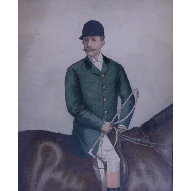 Art Sz: 8"H x 6 1/2"W Frame Sz: 15 1/2"H x 13 3/4"W Inscribed: Painted by Joshua Dighton/ Merton Bridge/ Livery and one...