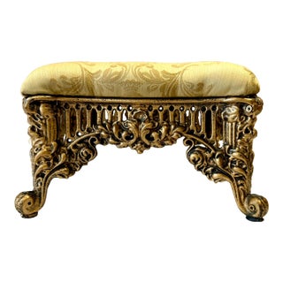 Vintage Iron Footstool For Sale