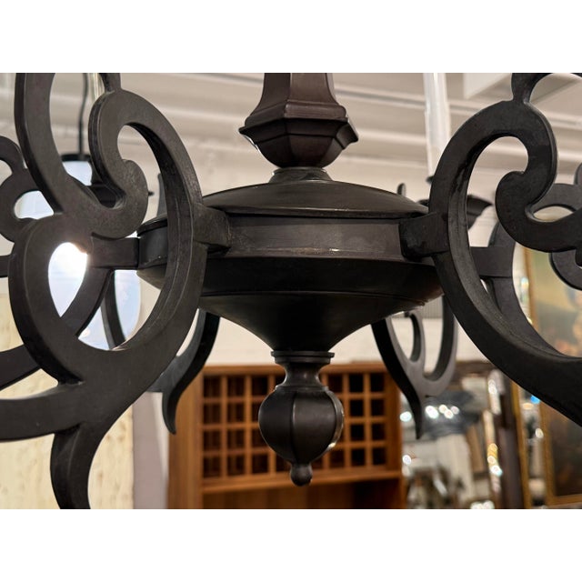 Vintage Mauldin Lighting Bespoke Spanish Revival Chandelier For Sale - Image 9 of 12