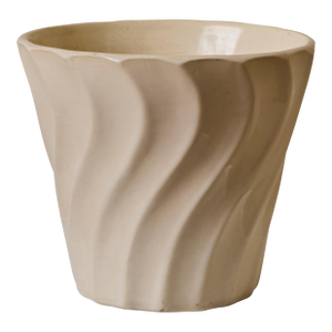 Mid-Century White Glazed Ceramic Bauer Planter