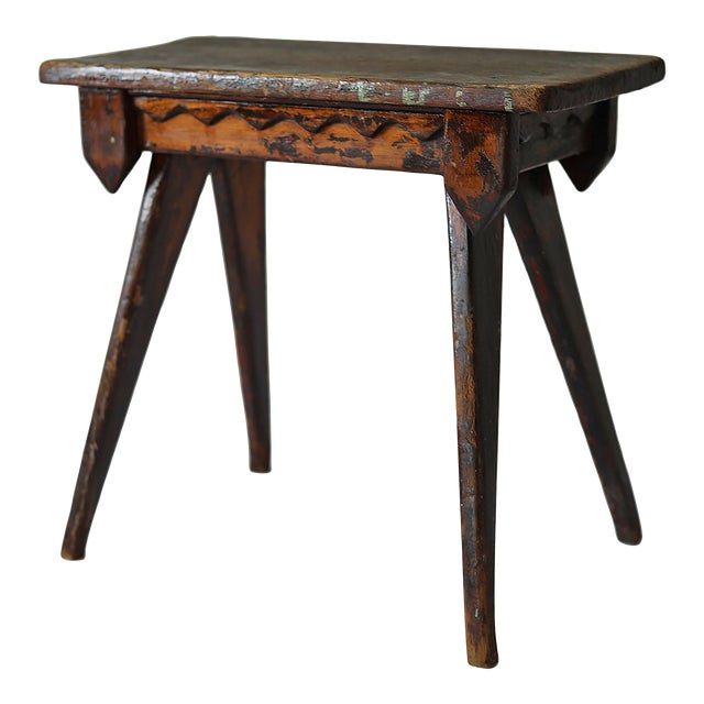 Folk Art Bench - Antique For Sale