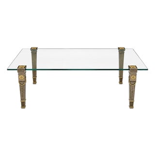 P.E. Guerin Louis XVI Style Bronze Garland Coffee Table. u.s.a Late 20th Century For Sale